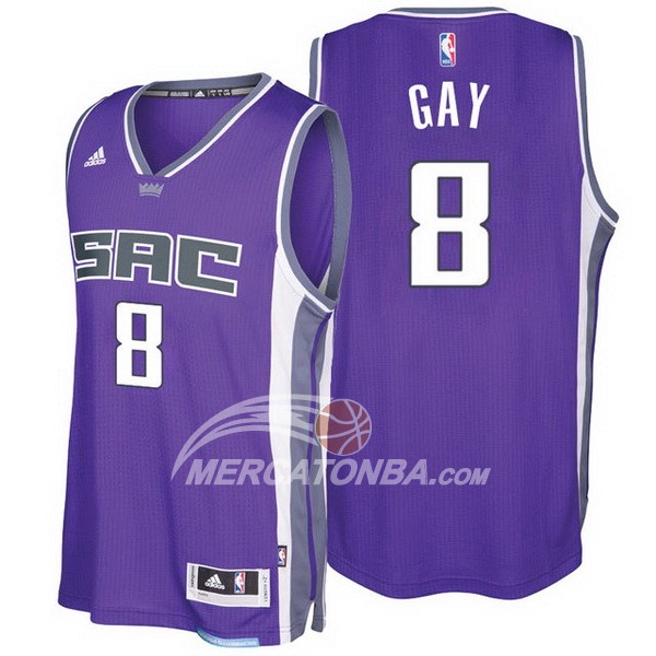 Maglia NBA Gay Sacramento Kings Purpura